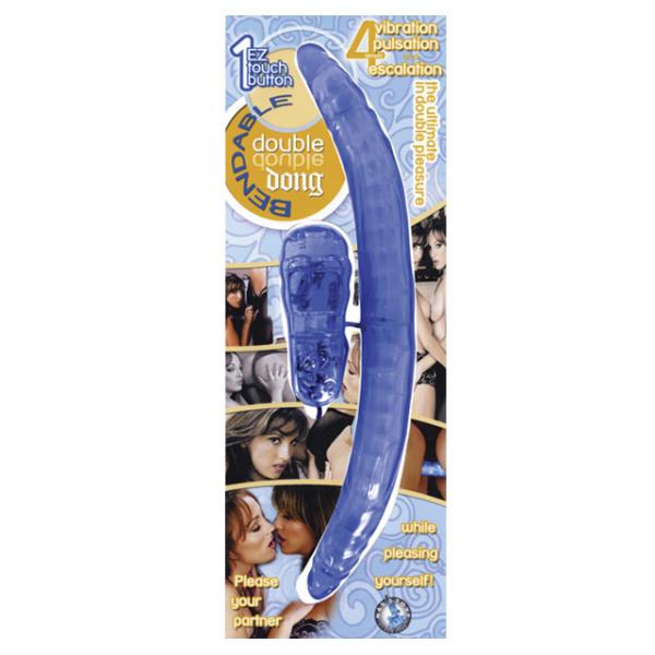 Bendable Double Dong Vibrator Multispeed - Blue