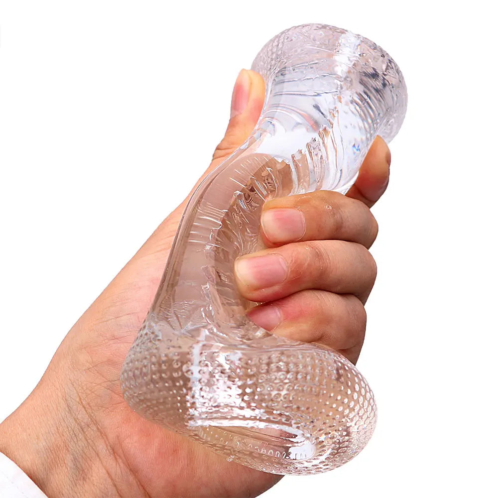 13cm Male Masturbator Transparent Jelly Artificial Vaginal Real Pussy for Men Penis Exerciser Cock Enlarger Suck Sex Toys Erotic