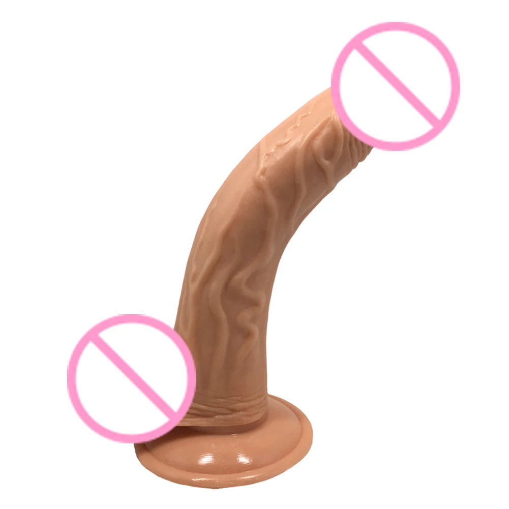 Adult Women Curved Thick Long Dildo Masturbation G-spot Artificial Penis Sex Toys new Safe material odorless soft and safe to us