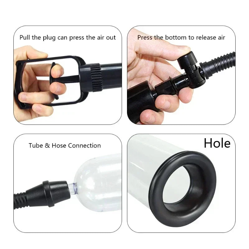 Manual Penis Pump Sex Toys for Men Penis Enlargement Vacuum Pump for Penis Enhancement Male Masturbator Adult Extender Tool