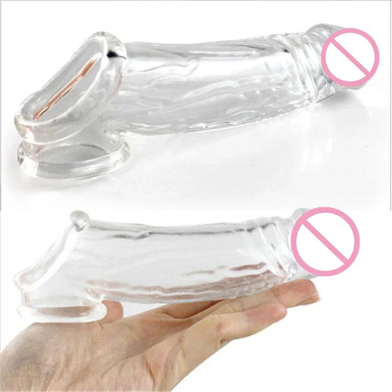 Penis Silicone Ring Extensions Stimulating Spikes Condom Penis Sleeve Enlargement For Men Cock Sex Ring Adult Sex Toys For Man