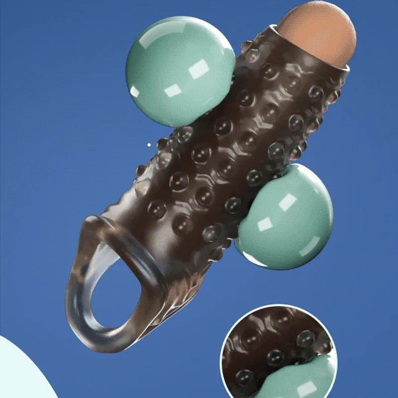 Reusable Delay Condom Penis Sleeve Extension Extend Dildo Adult Anal Plug Sex Toys For Men No Vibrator For Women Sex Products