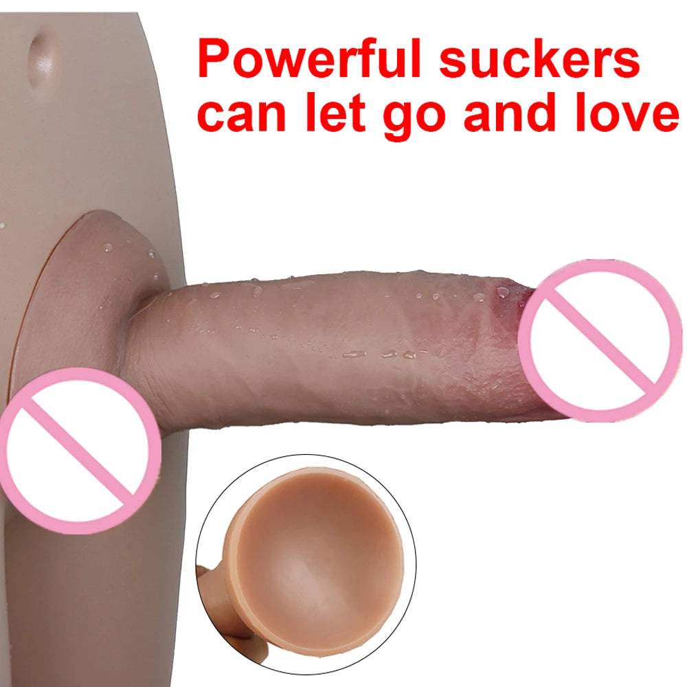 Real Men Skin Dildos Soft Silicone Suction Cup Big Huge Cock Male Artificial Penis Cheap Adult 18 Vagina Anal Sex Toys For Women