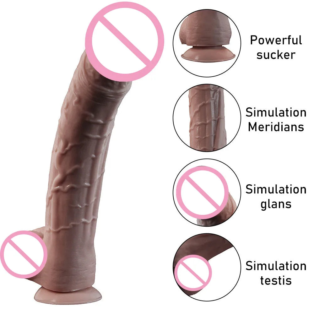 Realistic silicone dildo large penis thick female dildo sex toys G-spot vaginal stimulator female masturbation sex products