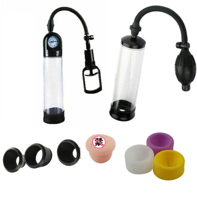 Male Manual Penis Extender Vacuum Pump Penis Increase Enhancer Massager Growth Trainer Sleeve Sex Accessories for Men BDSM