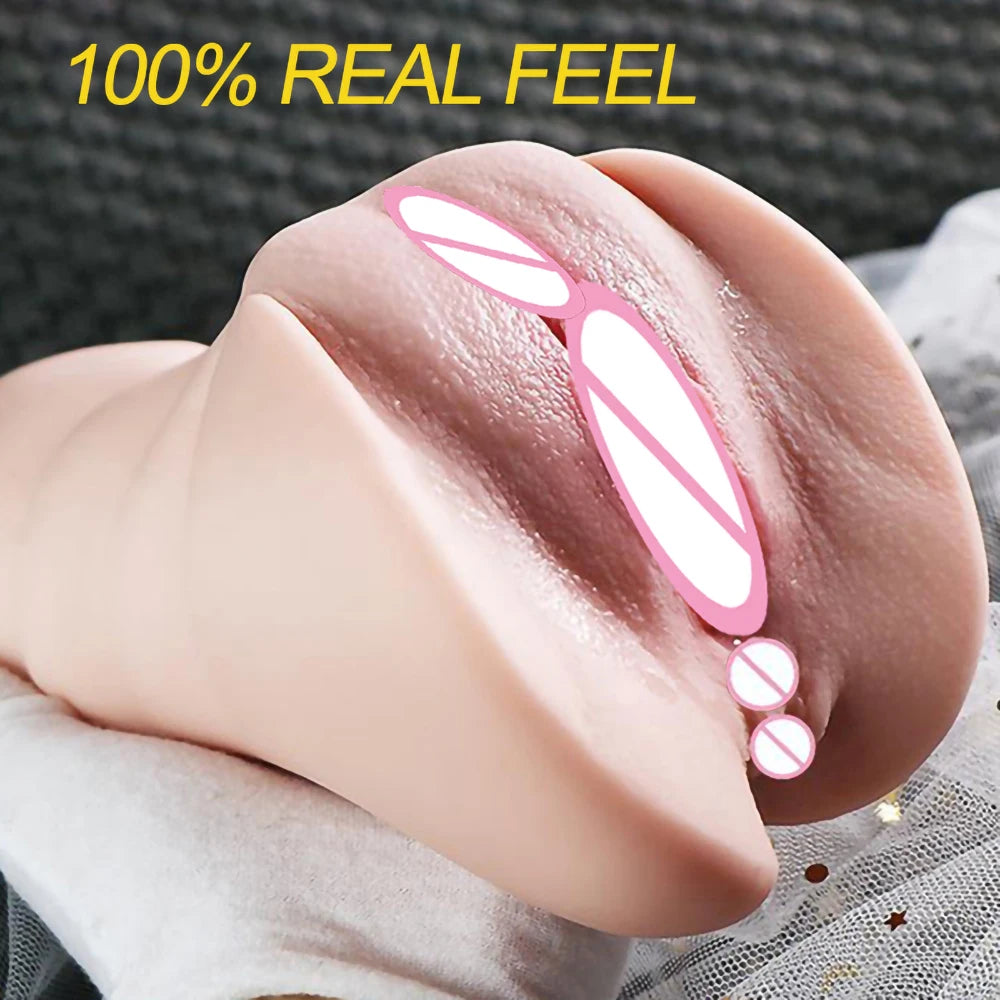 3 IN 1 Sex Toys Masturbation For Men Deep Throat Artificial Real Pussy Oral Male MasturbatorBlowjob Realistic Rubber Vagina