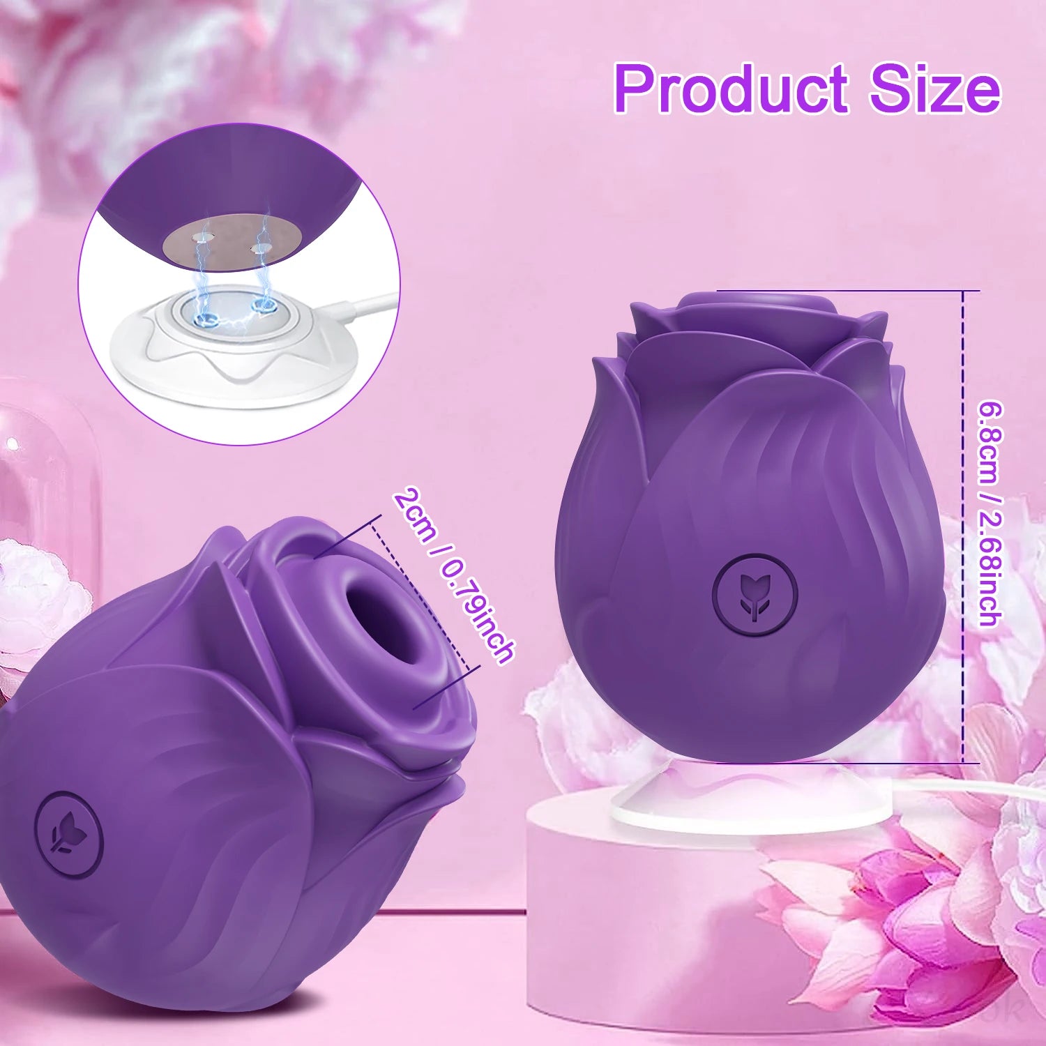 Sucking Rose-Toys Vibrator for Women Tongue Licking Oral Nipple Clitoris Vacuum Stimulator Female Sex Toys Goods for Adults