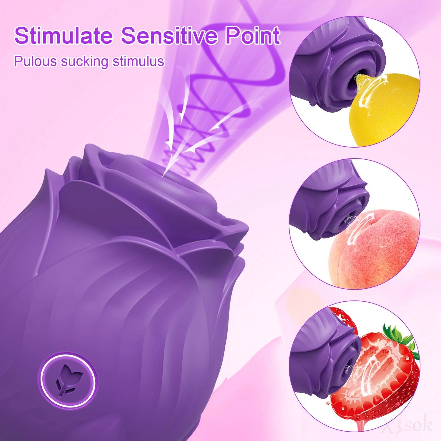 Sucking Rose-Toys Vibrator for Women Tongue Licking Oral Nipple Clitoris Vacuum Stimulator Female Sex Toys Goods for Adults