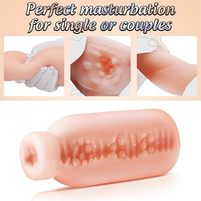 Male Masturbator Cup Adult Sex Toys for Man Sex Pleasure, Close-Ended Realistic Textured Stroker Pocket Pussy for Masturbation