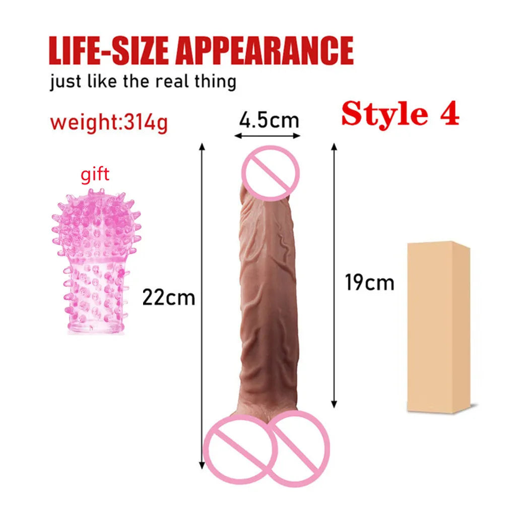 Realistic Dildo Powerful Suction Cup Realistic Big Penis Elastic Sex Toys Bend Axis G Spot Dildo Sex Toys for Women.